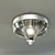 Sleek Bowl Ceiling Light 3D model small image 1