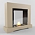 Sleek and Stylish Sono Fireplace 3D model small image 1