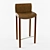 Bonaldo Mirtillo Leather Bar Stool - Modern, Chic and Comfortable 3D model small image 1