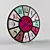 Vibrant Timepiece: Multicolored Clock 3D model small image 1