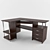 Modern Corner Computer Desk 3D model small image 1