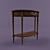 Natural Walnut Wood Console - Art 2724 3D model small image 1