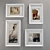 White Photo Frames 3D model small image 1