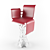 Versatile Bar Stool with Dual Seating 3D model small image 1