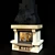 Title: Natural Wood Burning Fireplace 3D model small image 1