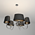 Turandot 5-Light Chrome Chandelier 3D model small image 1