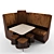 Title: Retro-Revival Corner Furniture 3D model small image 1