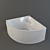 Elegant Akvastandart Bathtub 3D model small image 1