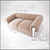 Transformable Velvet Sofa 3D model small image 1