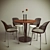 Italian Made Table and Chairs 3D model small image 1