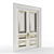 Elegant Golden Oak Door 3D model small image 1