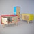 Keramos Modular Storage: Wood and Ceramic Cabinets 3D model small image 1