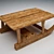 Wooden Sled Coffee Table 3D model small image 1
