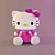 Adorable Hello Kitty Plush Toy 3D model small image 1