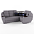 Udin Mercury Corner Sofa 3D model small image 1