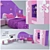 Fairyland Haven: Girls' Nursery Room 3D model small image 1