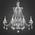 Crystal Brilliance: Exquisite Chandelier by Renowned Manufacturer 3D model small image 1