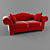 American Style Sofa 3D model small image 1