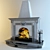 Title: Custom Marble Fireplace 3D model small image 1