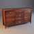 Modern Six-Drawer Dresser 3D model small image 1