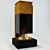 Modern Copper and Glass Fireplace Boley 74 3D model small image 1