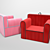 Versatile Pouf-Armchair AKS3437 3D model small image 1