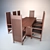 Wright's Dining Group: Architectural Elegance 3D model small image 1