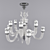 Elegant 10-Light Pendant Chandelier 3D model small image 1