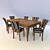 Versatile Combo: Table + Chair 3D model small image 1