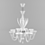 Rialto Glass Pendant Chandelier 3D model small image 1