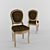 Elegant Baroque-Style Chair 3D model small image 1