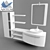 Sleek Quartz Vanity Set 3D model small image 1