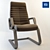 Graphite Ergonomic Chair 3D model small image 1