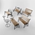 Elegant Handcrafted Metal Furniture 3D model small image 1