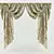 Floral Charm Curtains 3D model small image 1