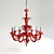 Italian Murano Glass Chandelier 3D model small image 1