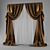 Classic Window Curtain 3D model small image 1