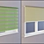 Detailed Roller Curtains: Adjustable & Customizable 3D model small image 1