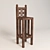 Russian-Inspired Old World Bar Stool 3D model small image 1