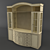 Provence Style Vitrine Komod 3D model small image 1