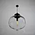 Elegant Crystal Pendant Light 3D model small image 1