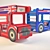 London Sleeper Bus Bunk Bed 3D model small image 1