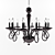 Amalfi Glass & Metal Chandelier 3D model small image 1