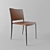 Modern Mya Chair with Aluminum Legs and Faux Leather Seat 3D model small image 1