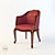 Elegant Swivel Chair with Adjustable Height 3D model small image 1