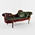 Elegant Rampoldi Banquette 3D model small image 1