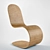 Title: Curved Plywood Chair: Sleek & Stylish 3D model small image 1