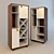 Modern Wine Cabinet, 66x43x152 Size 3D model small image 1