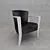 Title: Elegant Velvet Armchair 3D model small image 1