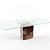 Modern Glass Dining Table: Dill DL01 3D model small image 1